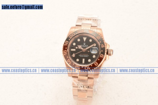 Best Replica Rolex GMT-Master II Watch Rose Gold 126715 CHNRR - Click Image to Close