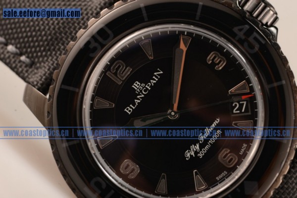 1:1 Clone BlancPain Fifty Fathoms Automatique Watch PVD 5015-1130-54 (ZF) - Click Image to Close