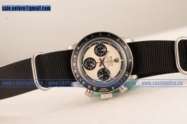 Replica Rolex Daytona Vintage Chrono Watch Steel 3646 blkdn - Click Image to Close