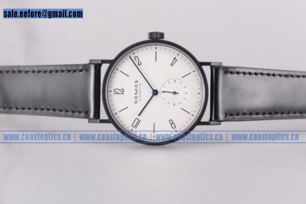 Nomos Glashutte Tangente 33 Watch PVD 122B White Dial Best Replica Leather Strap