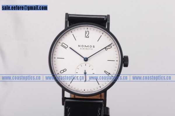 Nomos Glashutte Tangente 33 Watch PVD 122B White Dial Best Replica Leather Strap