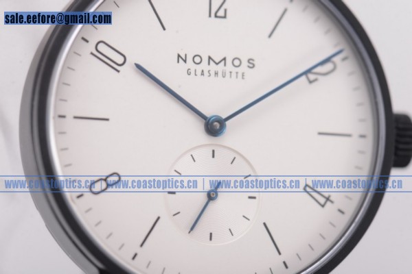 Nomos Glashutte Tangente 33 Watch PVD 122B White Dial Best Replica Leather Strap