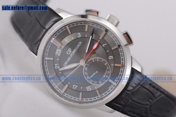 Best Replica Girard Perregaux 1966 Dual Time Watch Steel 49544-52-231-BB61 Grey