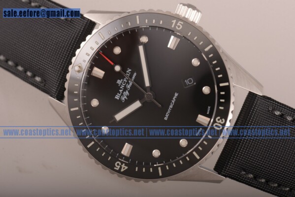 BlancPain Fifty Fathoms Bathyscaphe Automatic Watch Steel 5000-1110-b52a Best Replica