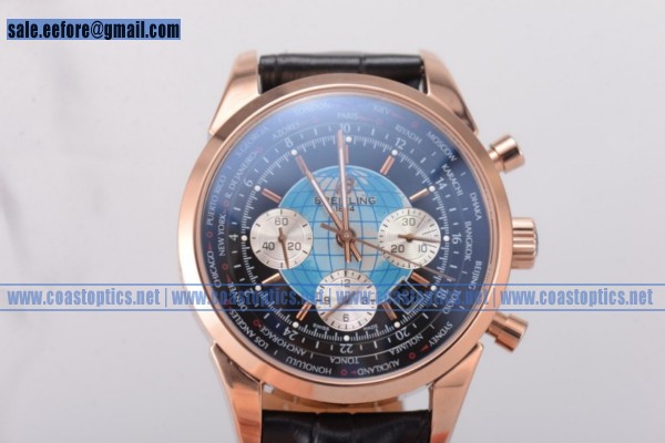 Breitling Transocean Chronograph Unitime Chrono Perfect Replica Watch Rose Gold AB0510U4/BB63 (GF)