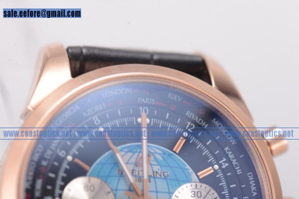 Breitling Transocean Chronograph Unitime Chrono Perfect Replica Watch Rose Gold AB0510U4/BB63 (GF)