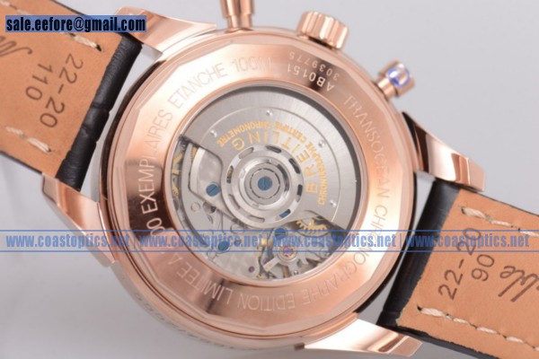 Breitling Transocean Chronograph Unitime Chrono Perfect Replica Watch Rose Gold AB0510U4/BB63 (GF)