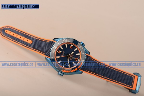 Perfect Replica Omega Seamaster Planet Ocean GMT "Big Blue" Watch PVD 215.92.46.22.03.001 (EF)