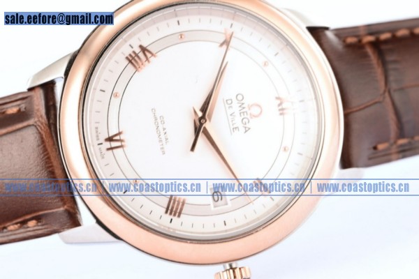 Best Replica Omega De Ville Prestige Co-Axial Watch Rose Gold 424.13.40.20.06.005 (YF)