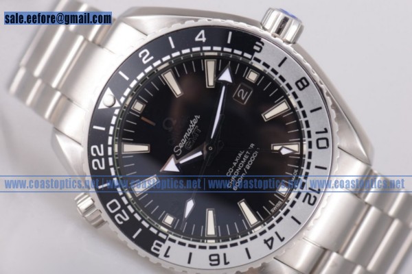 Omega Perfect Replica Seamaster Planet Ocean Master Chronometer GMT Watch Steel 215.30.44.22.01.001 (EF)