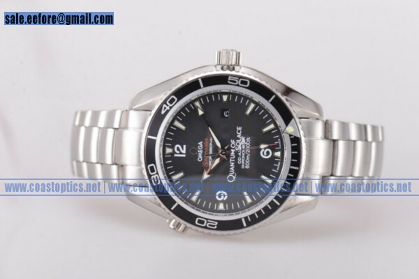 Omega Replica Seamaster Planet Ocean Quantum of Solace Watch Steel 222.30.46.20.01.001 - Click Image to Close