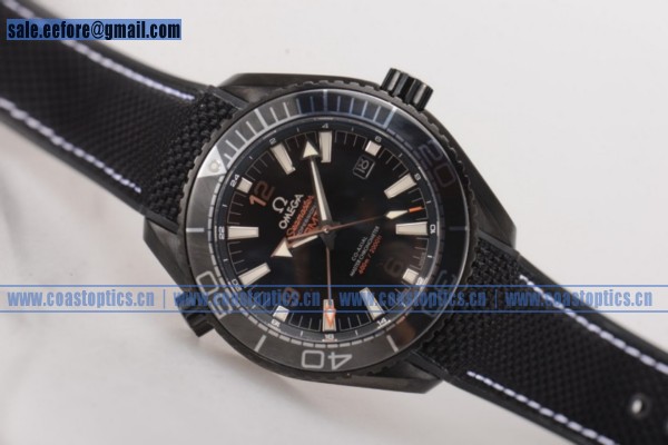 Omega Seamaster Planet Ocean GMT Deep Black Watch PVD 215.92.46.22.01.001 Perfect Replica (EF)
