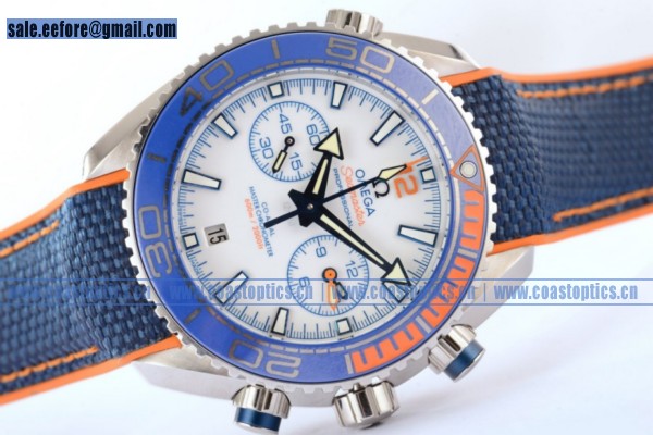 Replica Omega Seamaster Planet Ocean Michael Phelps Limited Edition Chronograph Watch Steel 215.32.46.51.04.001 (EF)