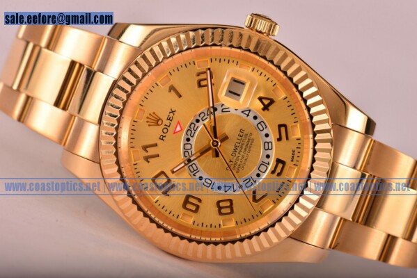 Rolex Sky-Dweller Replica Watch Yellow Gold 326938 yao