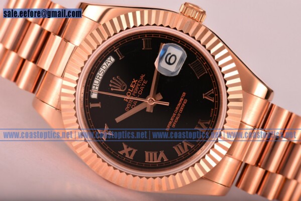 Rolex Day-Date Watch Rose Gold 1:1 Replica 326941 blkrp (BP)