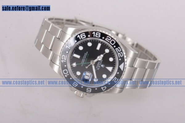 Perfect Replica Rolex GMT-Master II Watch Steel 116710 (NOOB) - Click Image to Close