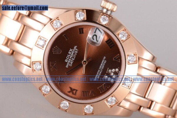 Rolex Datejust Pearl master Watch Steel Replica 81315 (BP)