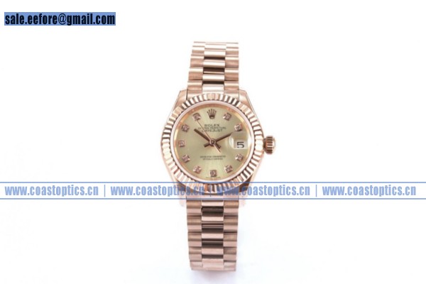 Rolex Datejust Watch Rose Gold 279175 wrp (BP)