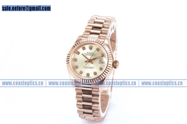 Rolex Datejust Watch Rose Gold 279175 wrp (BP)