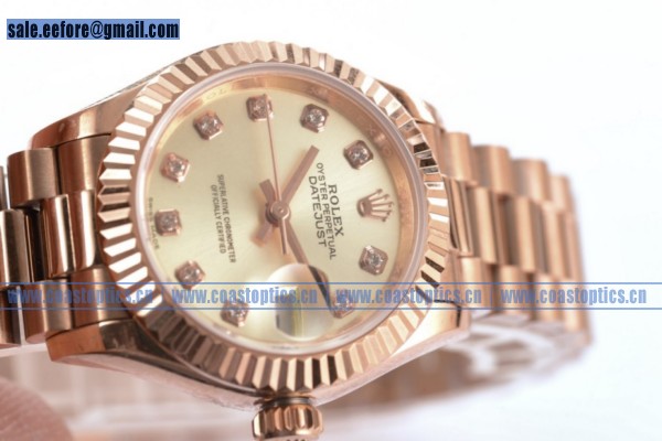 Rolex Datejust Watch Rose Gold 279175 wrp (BP)