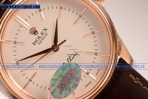 Perfect Replica Rolex Cellini Time Watch Rose Gold 55056