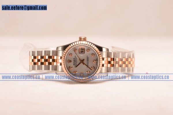 Replica Rolex Oyster Perpetual Lady Datejust Watch 904 Steel/14K Rose Gold 179171 pgred(BP)