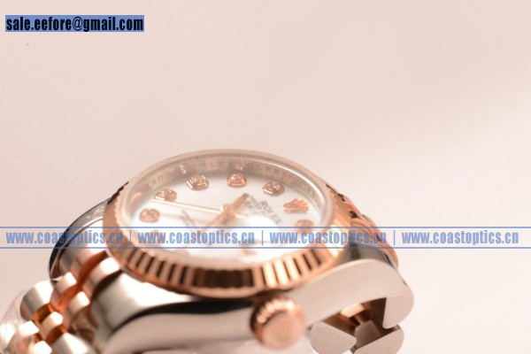 Replica Rolex Oyster Perpetual Lady Datejust Watch 904 Steel/14K Rose Gold 179171 pgred(BP)