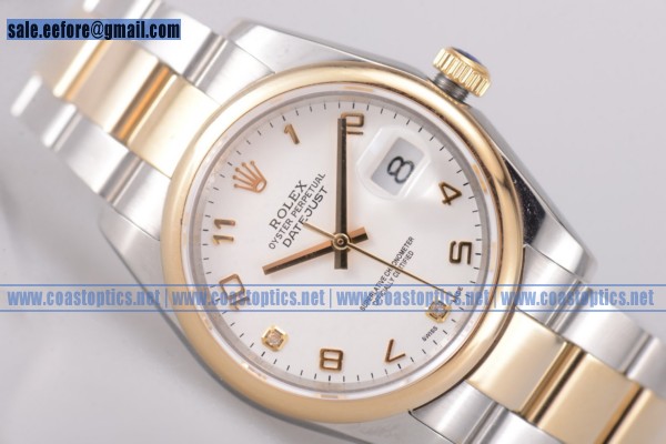 Rolex Datejust Watch Two Tone Best Replica 116201 wkap (BP)