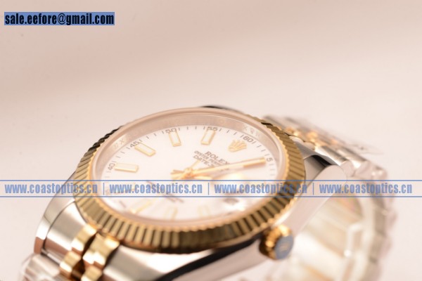 Rolex Datejust 37mm ETA 2836 Two Tone With White Dial (BP)