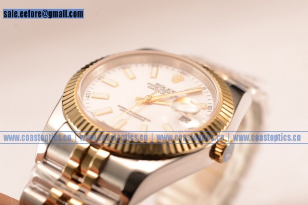 Rolex Datejust 37mm ETA 2836 Two Tone With White Dial (BP)