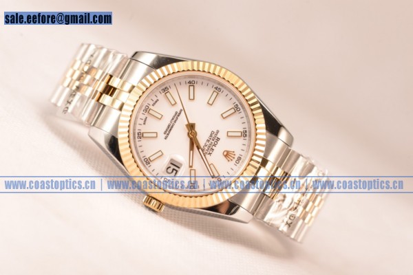 Rolex Datejust 37mm ETA 2836 Two Tone With White Dial (BP)