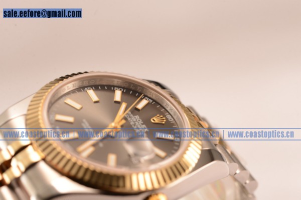 Rolex Datejust 37mm A2836 Two Tone 116233 brwsj With Grey Dial (BP)