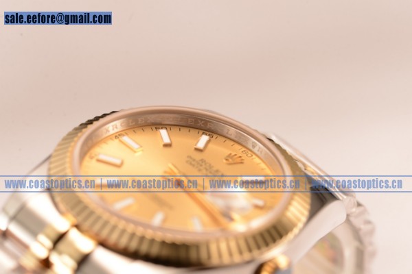 Rolex Datejust 37mm A2836 Two Tone 116233 csj With Gold Dial (BP)