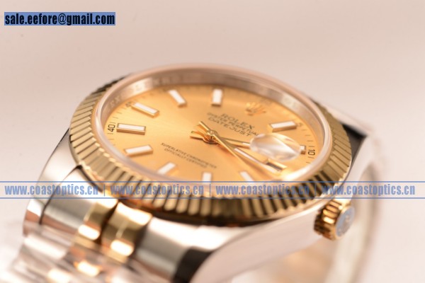 Rolex Datejust 37mm A2836 Two Tone 116233 csj With Gold Dial (BP) - Click Image to Close