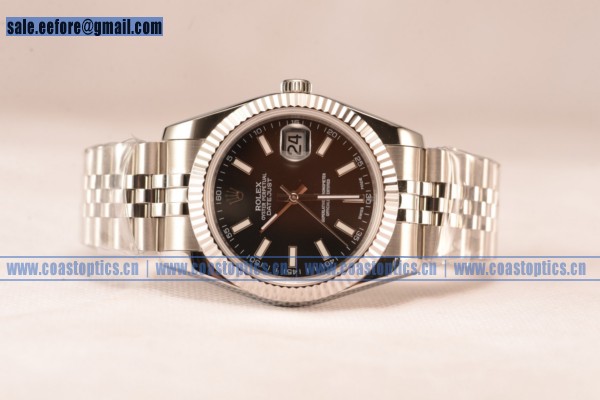 Rolex Datejust 116234 brwsj ETA 2836 Auto Black Dial Steel Bracelet (BP)