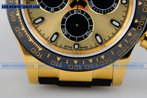 1:1 Rolex Daytona Chrono Watch Yellow Gold 116515 ygs (EF)