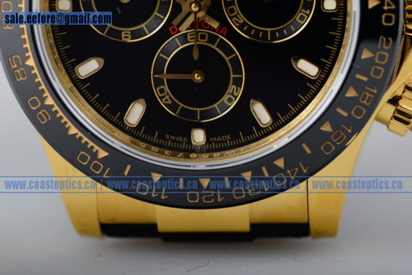 Rolex Daytona Chrono Watch Yellow Gold 116515 blks (EF)