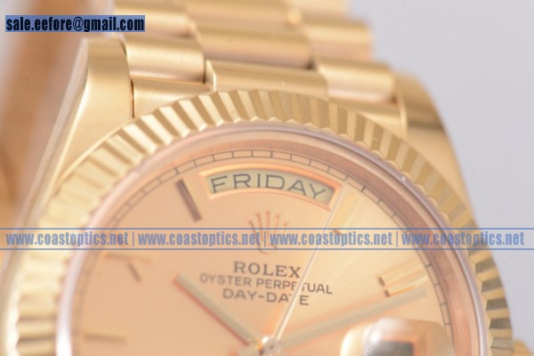 Rolex Day Date II 1:1 Replica Watch Yellow Gold 218238 ygrp (BP)