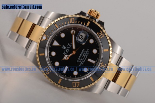 Rolex 1:1 Replica Submariner Watch Yellow Gold 116613LN (BP)