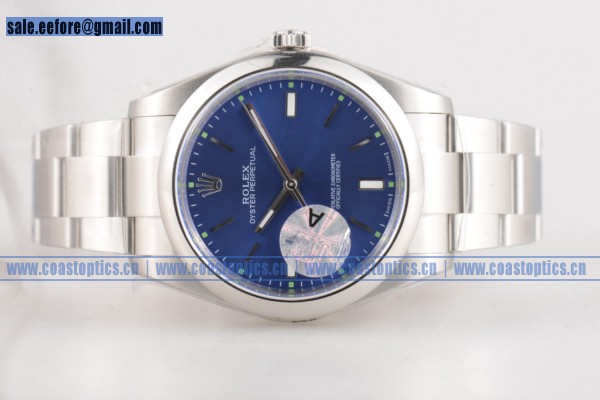 Rolex 1:1 Replica Oyster Perpetual Air King(Blue Dial) Watch Steel 114300-0001(JF) - Click Image to Close