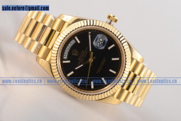Rolex Day-Date Watch Perfect Replica Yellow Gold 118238 blkgs (AAAF)