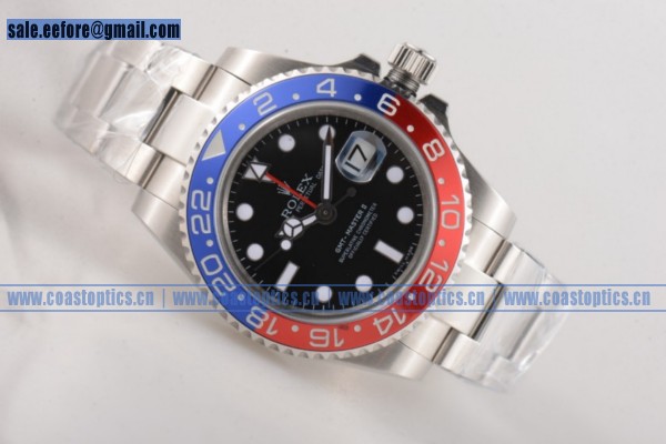 Rolex GMT-Master II Watch Perfect Replica Steel 116710BR (BP) - Click Image to Close