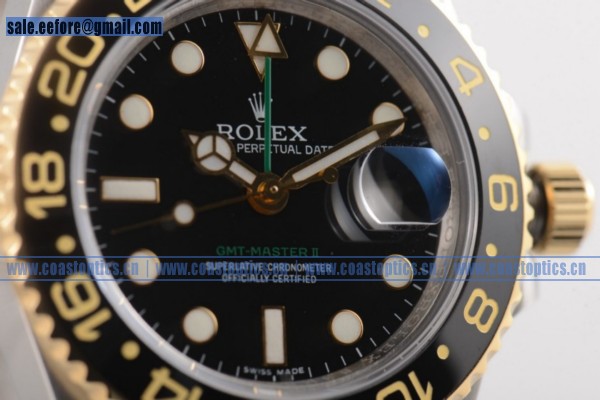 Rolex GMT-Master II Watch Two Tone 11614TT (BP) Perfect Replica - Click Image to Close