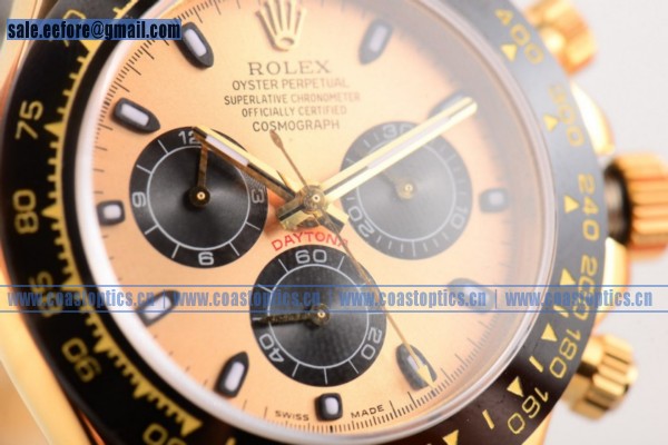 1:1 Replica Rolex Daytona Watch Yellow Gold 116515 LNrgs (BP)