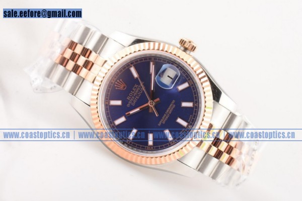 Rolex Datejust Perfect Replica Watch Two Tone 116333 blus (BP)