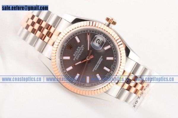 Perfect Replica Rolex Datejust Watch Two Tone 116333 gras (BP)
