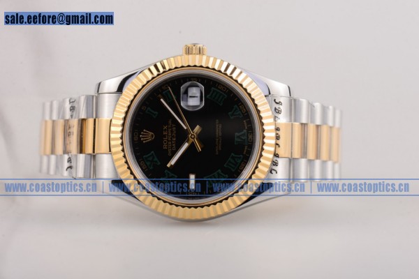 Rolex Day-Date II Watch Two Tone Replica 126333 pblkgr