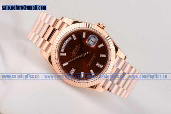 Perfect Replica Rolex Day-Date Watch Rose Gold 218235 bros(BP)
