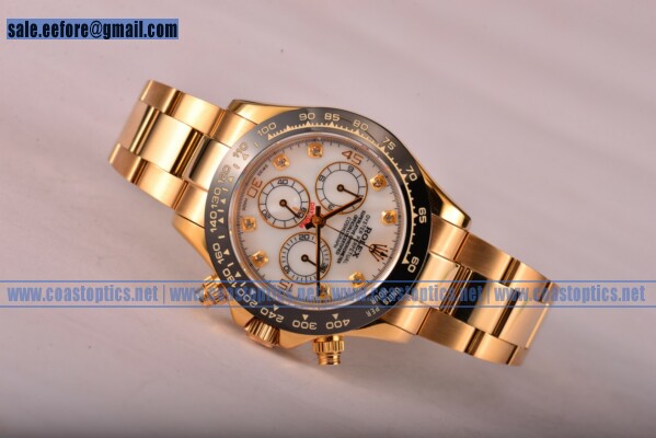 Rolex Perfect Replica Daytona Watch Yellow Gold 116529 wd