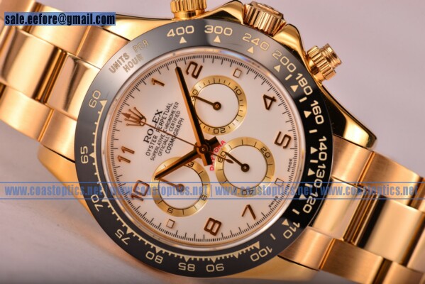 Rolex Daytona Perfect Replica Watch Yellow Gold 116529 wa